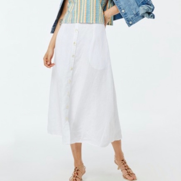 Roller Rabbit Fawn MIDI Linen Skirt-L - Picture 4 of 12